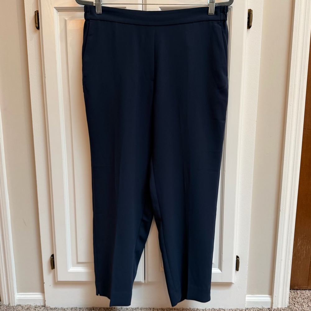 J. Crew Factory Jamie Pant with Elastic Waist Navy Blue Size 12 - Picture 2 of 14